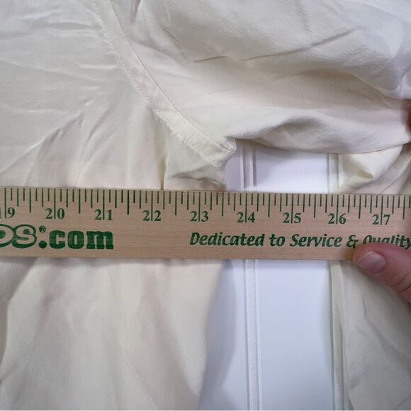 Ralph Lauren cream 100% silk button down green label - Picture 10 of 15